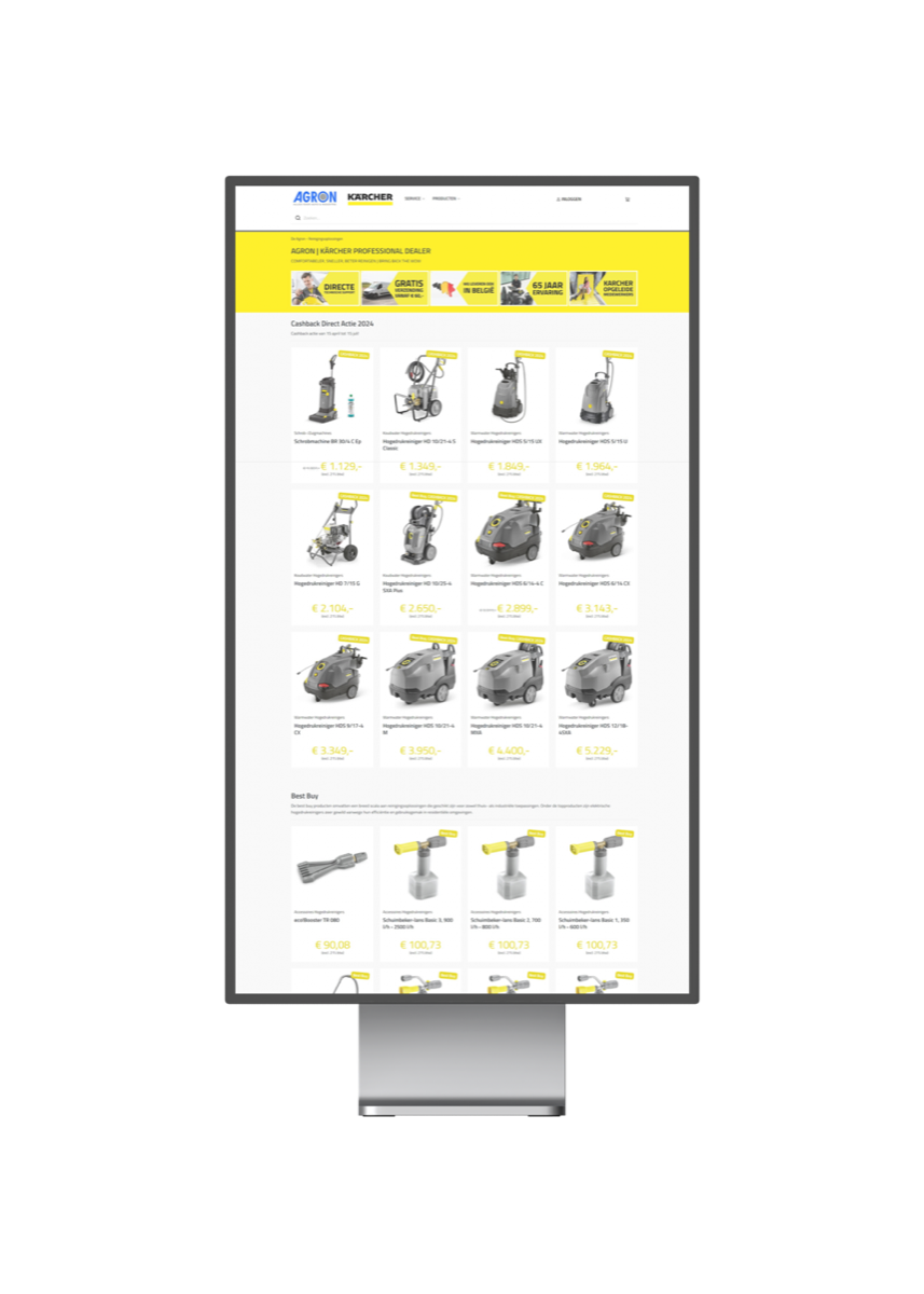 Agron Kärcher webshop — Powerful integration