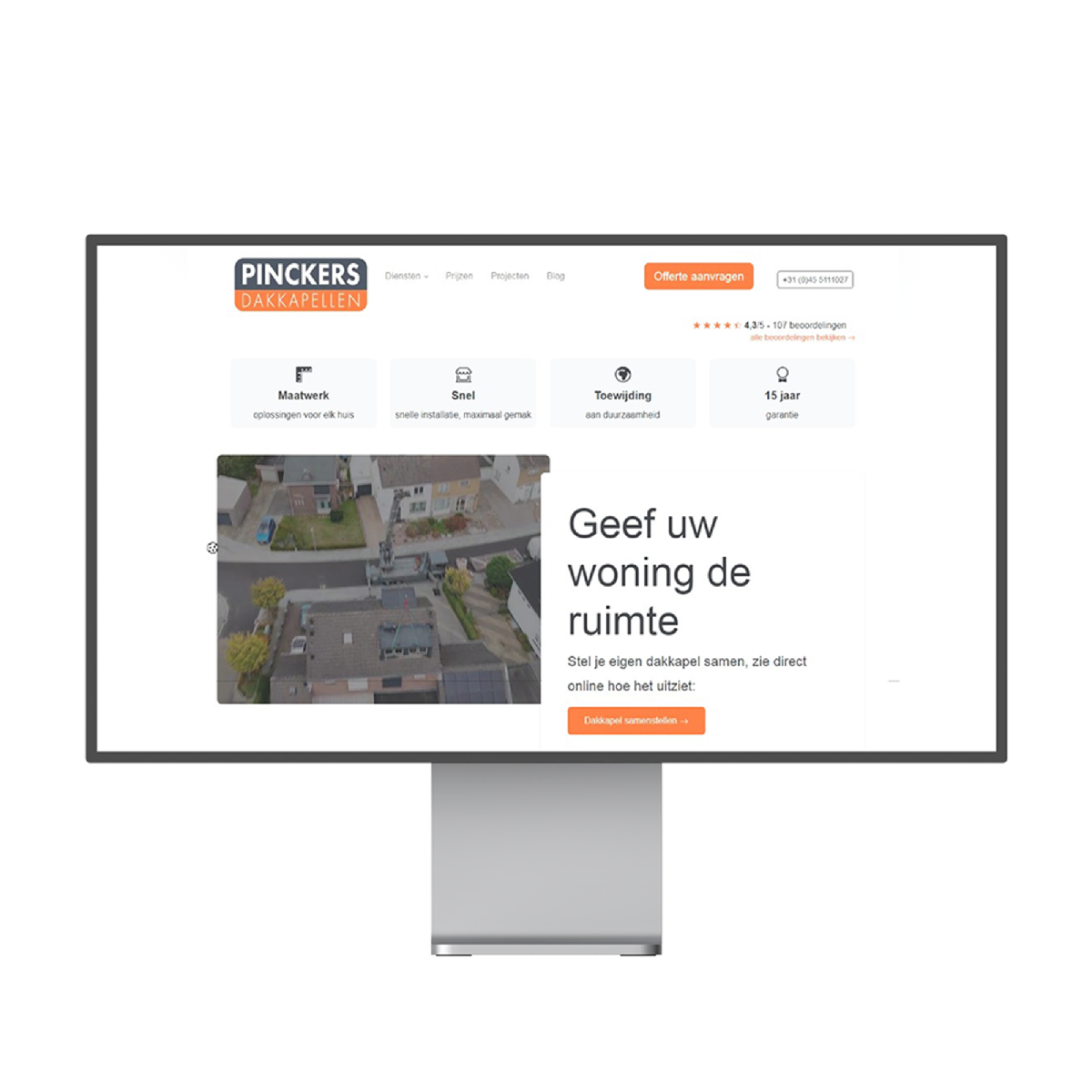 Pinckers Dakkapellen — Modern, intuitive web design